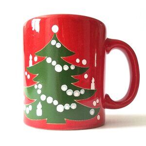 Waechtersbach Christmas Tree Red Mug Cup Coffee Tea W. Germany